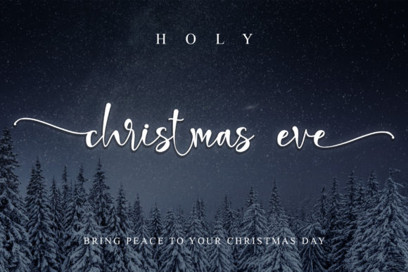 Holy Christmas Eve: A Modern Script Font for Festive Branding