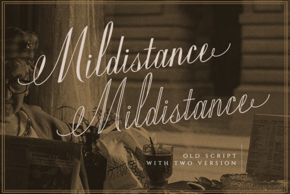 Mildistance: A Nostalgic Script Font for Editorial Design