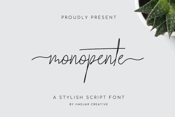 Monopente: A Script Font for Modern Branding