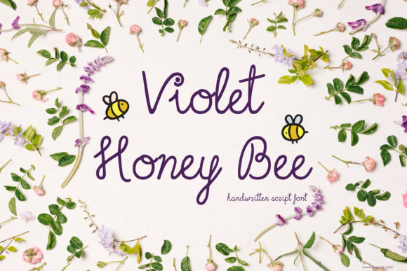 Violet Honey Bee: A Handwritten Font for Campaigns